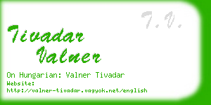 tivadar valner business card
